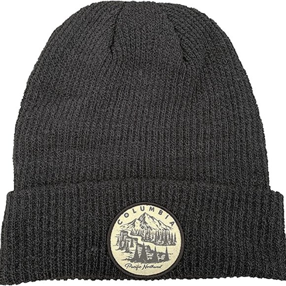 Columbia Other - New Columbia Spring Grove Beanie Hat!  Gray With Big Columbia Patch